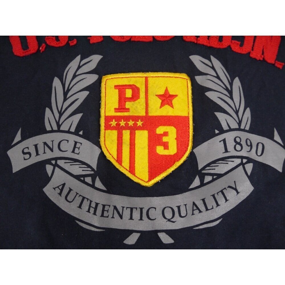 U.S. POLO ASSN dark blue 100% heavier weight cotton T Shirt men's size L - Picture 5 of 5